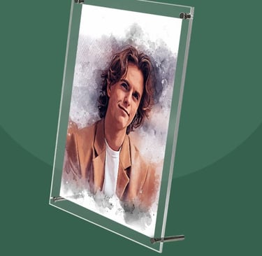 Portrait Display in Acrylic Standee Frame