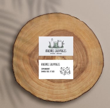 Mockup - Identité Racines sauvage - épicerie traiteur -par Soleado studio