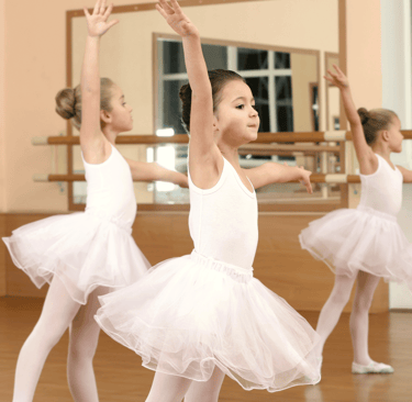 Young children learning ballet at AA Classical Ballet School in Calgary