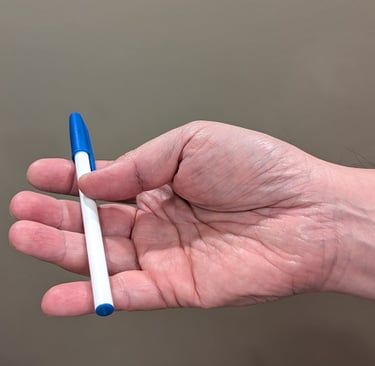 thumb near middle finger