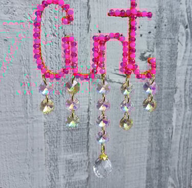 The hot pink cunt suncatcher