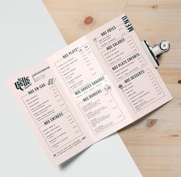 Menu Belle Vue Esneux - by Soleado studio Liège