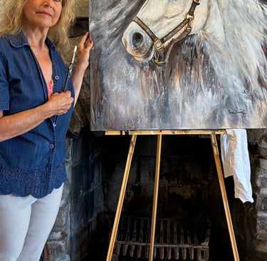 Equine portraits custom oil paintings