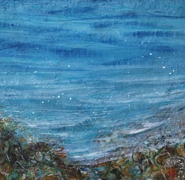 Beach Combing, 30 x 30 cm, acrylic on wooden  panel, £75