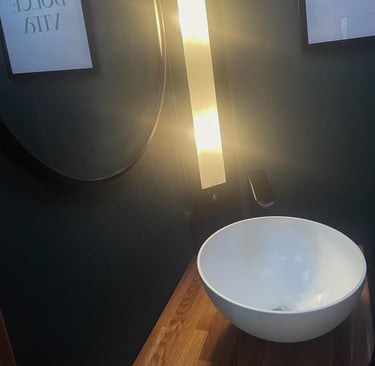 Badezimmer Wohnwagen Renovierung Waschbecken