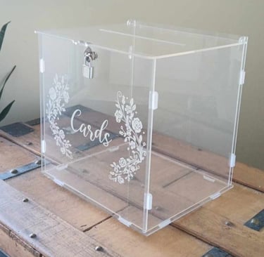 urne carrée transparente