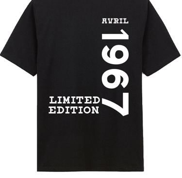 exemple de tshirt floqué