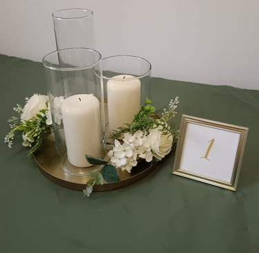 numéro de table doré