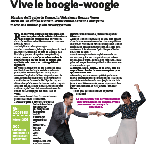 Article sur Roxane Veron, équipe de France de boogie-woogie