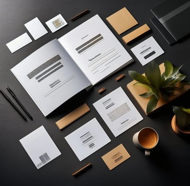 Supports de communication professionnelle : documents imprimés et identité visuelle