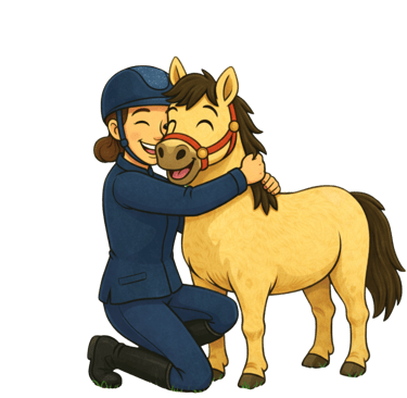 Cartoon Illustration Ponytante umarmt Pancake