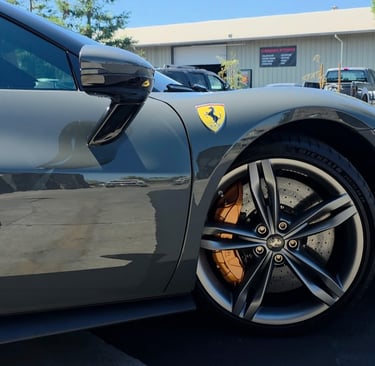 Ferrari 296 GTB Full Gloss PPF, Ceramic Coating & Window Tint installed by Bluemax Tint in Livermore