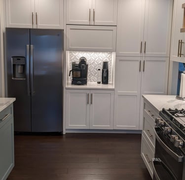 new kitchen with an espresso bar