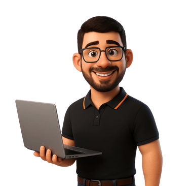 técnico de informática com notebook