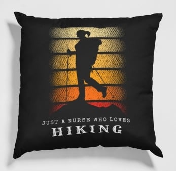Nurse Hiker Throw Pillow