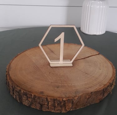 numéro de table bois