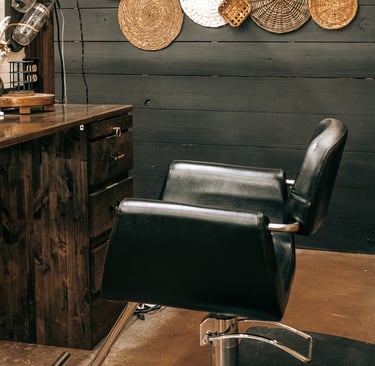 Meraki and Co salon and spa salon station moody and warm aesthetic