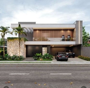 Modern Architecture- Front View of Modern Villa/ Bungalows