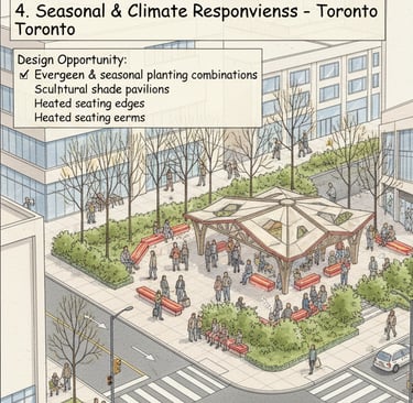 Urban public realm architecture study exploring mobility corridors and civic spaces in Toronto