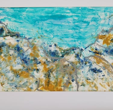 Post Swim High at Hythe, 33 x 43 cm, acrylic and oil pastel on paper, £60