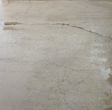A freshly cleaned driveway included from an actual customer review. Located in Denton Texas.