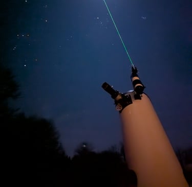 Télescope Dobson Skywatcher 200 203/1200 équipé d'un laser vert d'astronomie