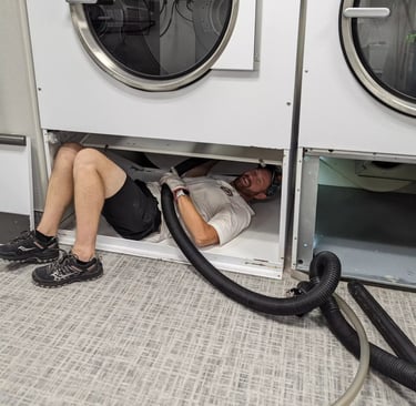 Commercial dryer vent cleaning at the hospital in Fort Myers