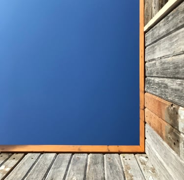 An architectural photo of a wood pavilion