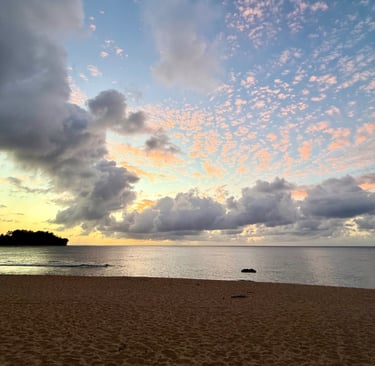 haena beach park best sunset in kauai