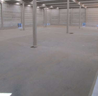 Piso de concreto com fibra de vidro