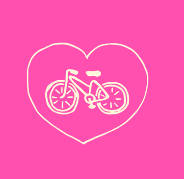 RADiologie Altenburg: Herz mit Fahrrad Rad-Liebe