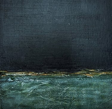 Mixed media abstract art. Landscape abstract. Laurence Moracchini Ditchling Studio.