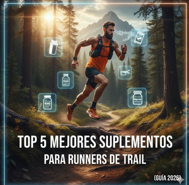 Descubre los 5 mejores suplementos para trail running en 2026. Aumenta tu energía y resistencia
