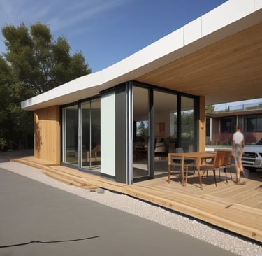 a small model of a house with a roof
