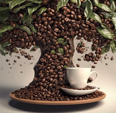 a person pouring coffee into two black coffee mugs