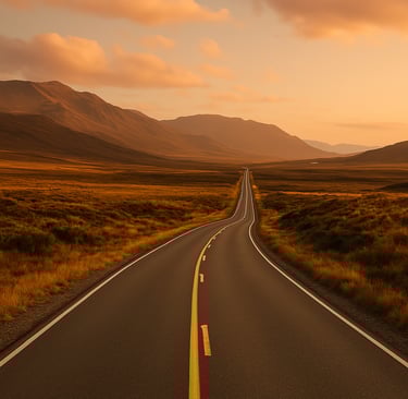 A long winding road symbolizing the long journey of life.