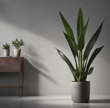 Planta sansevieria luciendo frondosa