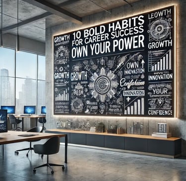 a large chalkboard with a chalkboard saying,'10 bold habits for your