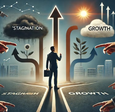 a man standing in front of a growth chart