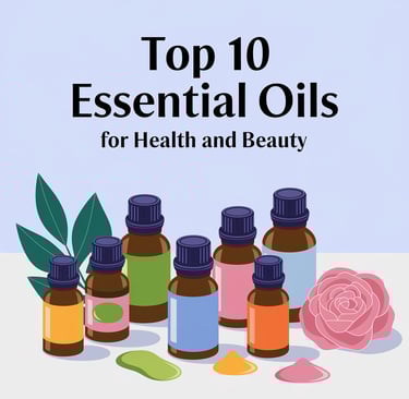 a group of bottles of essential oils and essential oils