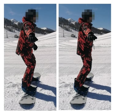 Correzione posizione frontside in snowboard