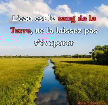 affiche slogan anti-gaspillage eau