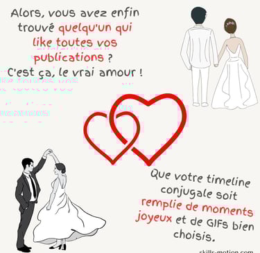 carte humoristique voeux de mariage moderne