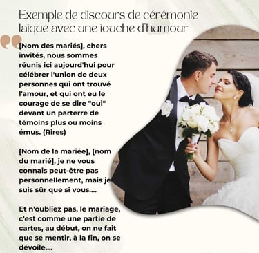 Exemple de discours de ceremonie laique avec humour