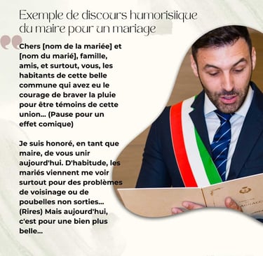 Exemple gratuit de discours humoristique du maire pour un mariage