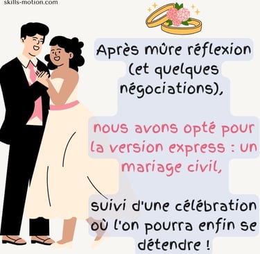 faire-part de mariage civil humoristique et comique