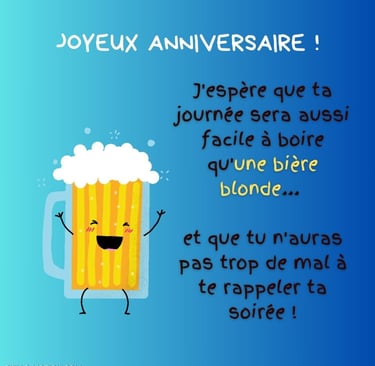 image joyeux anniversaire humour biere