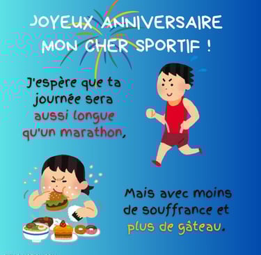 image joyeux anniversaire sportif humour
