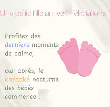 photot felicitation parents grossesse bebe fille