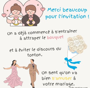 texte carte remerciement invitation mariage humoristique